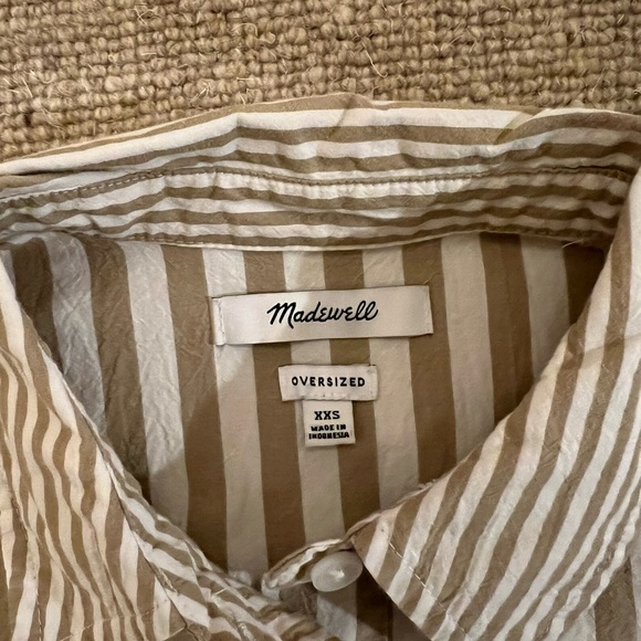 Madewell Women’s Modular Oversized Button-Up Shirt in Mixed Stripe - Picture 5 of 6